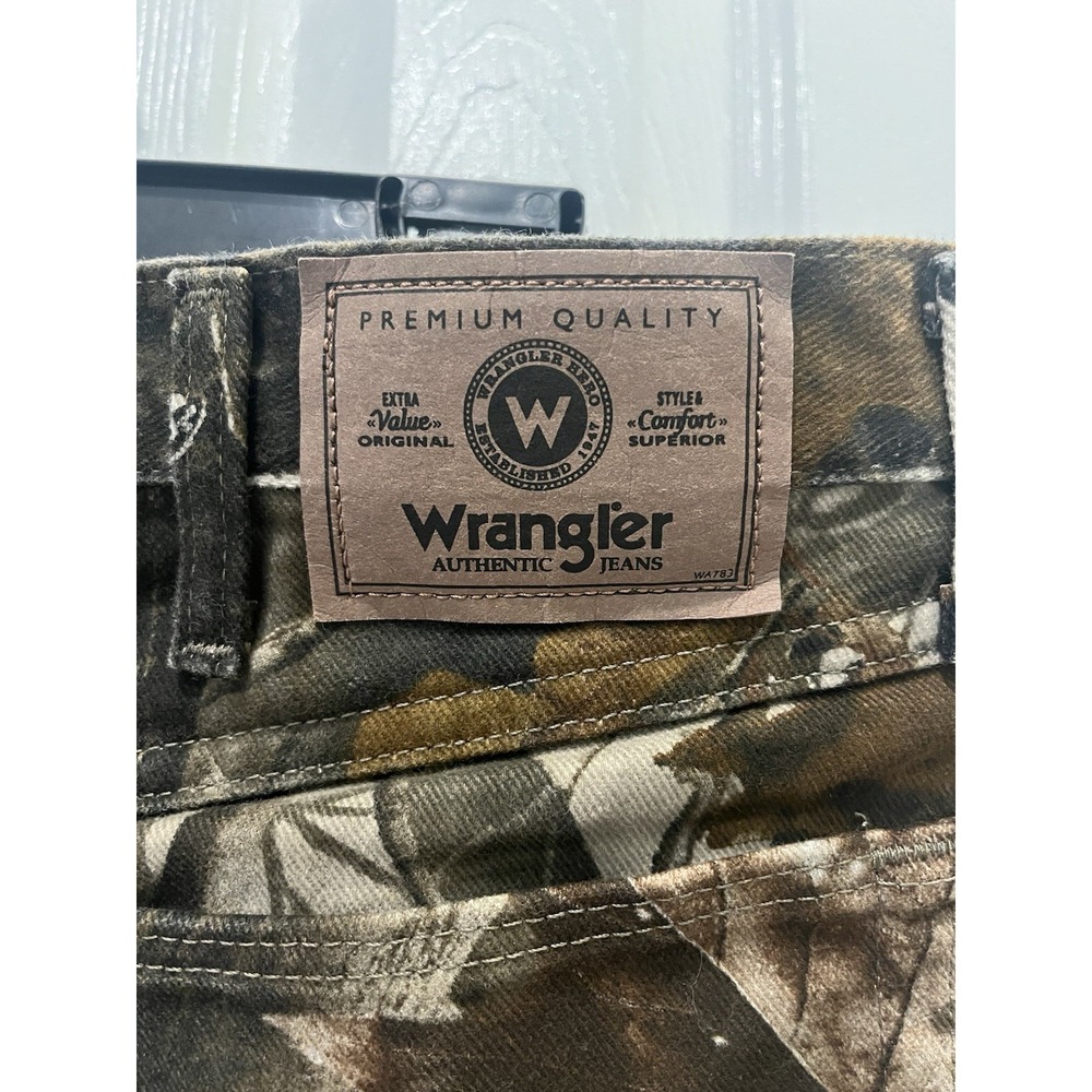 Wrangler Vintage RealTree‎ Hardwoods Double Knee Camo Jeans Size 36x30 97GR1HD - Picture 4 of 7